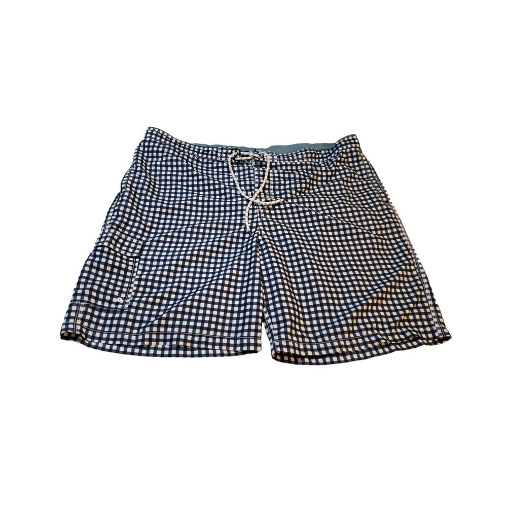 Goodfellow Mens Swim Trunk Shorts Swimwear Quick Dry Blue Checkered Xxl